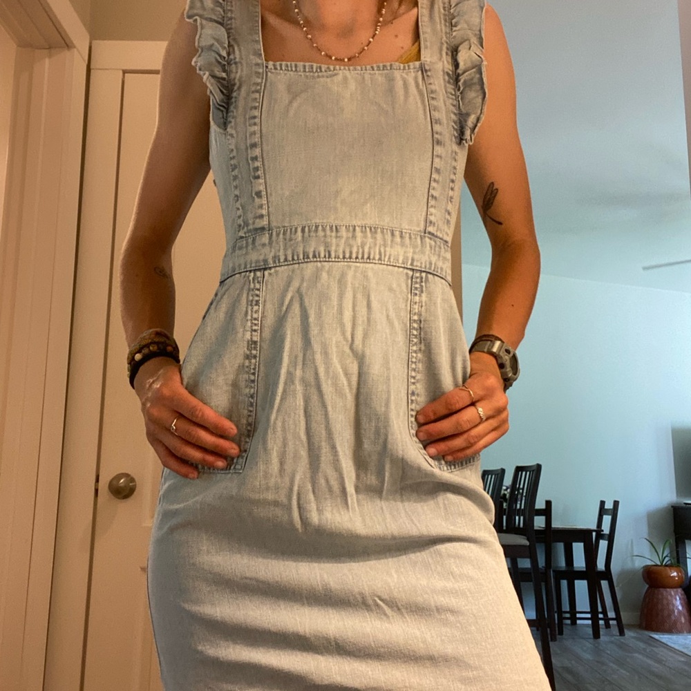 Cute detailed jean dress